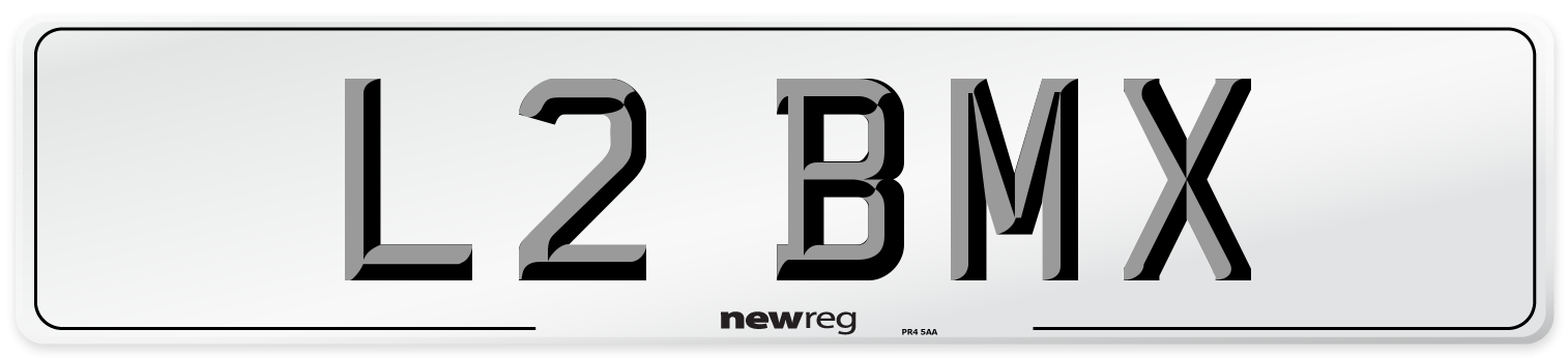 L2 BMX Number Plate from New Reg